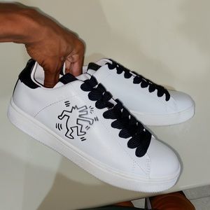 COACH x Keith Haring “Dancing Man” white sneakers